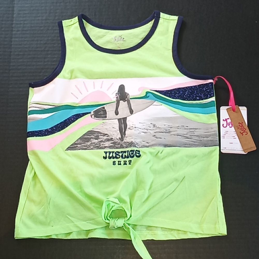 Justice Girls Tie Front Tank Top